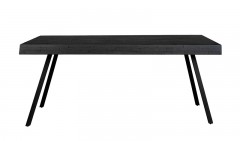 SARI TABLE 200 RECYCLED TEAK BLACK METAL LEG 